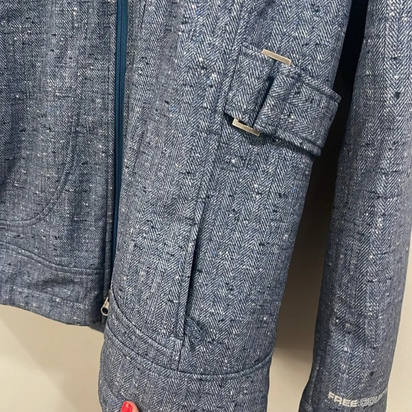 Free Country Coat Jacket Water Resistant Tweed/Teal - Picture 4 of 9